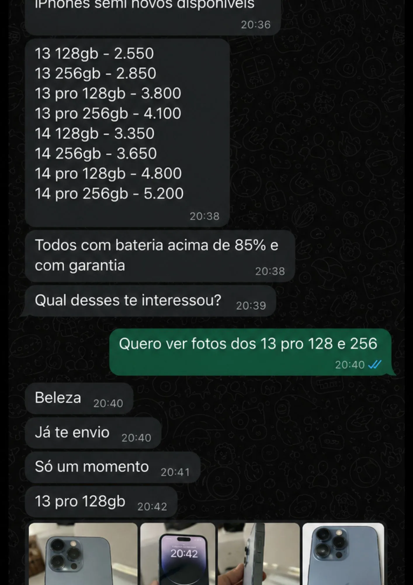 WhatsApp de vendas amador e desorganizado